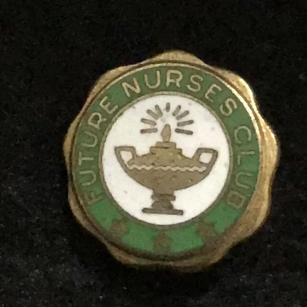 vintage Future Nurses Club lapel pin